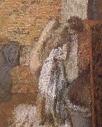 Edgar Degas woman towel off her body after  bath oil painting artist